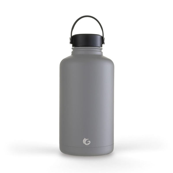 One Green Bottle - Tough Canteen Stainless Steel Bottle - Grey (2 Litre)